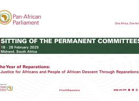 PUBLIC NOTICE - SITTING OF THE PERMANENT COMMITTEES AND PRE-SITTING MEETINGS OF THE PAN-AFRICAN PARLIAMENT