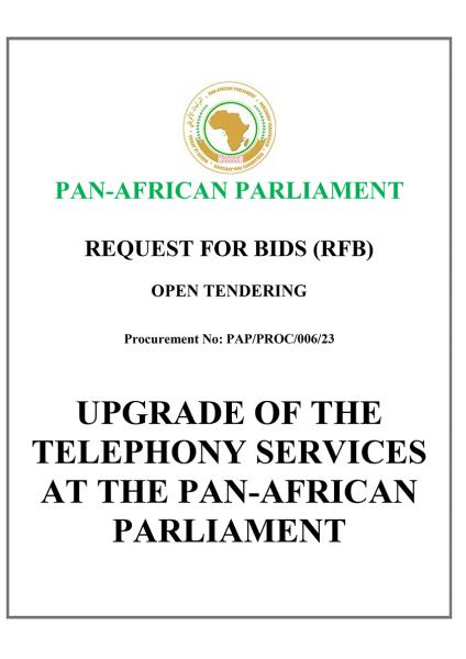Upgrade of the Telephony Services at the Pan-African Parliament