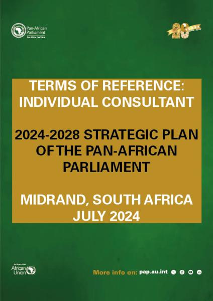 2024-2028 STRATEGIC PLAN OF THE PAN-AFRICAN PARLIAMENT