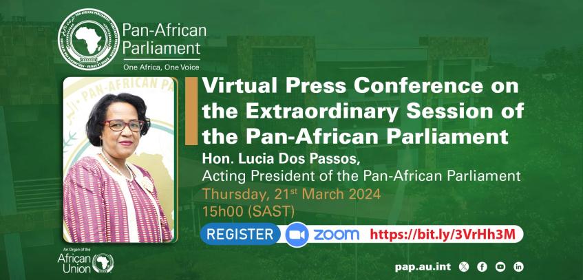 Virtual Press Conference on the Extraordinary Session of the Pan-African Parliament