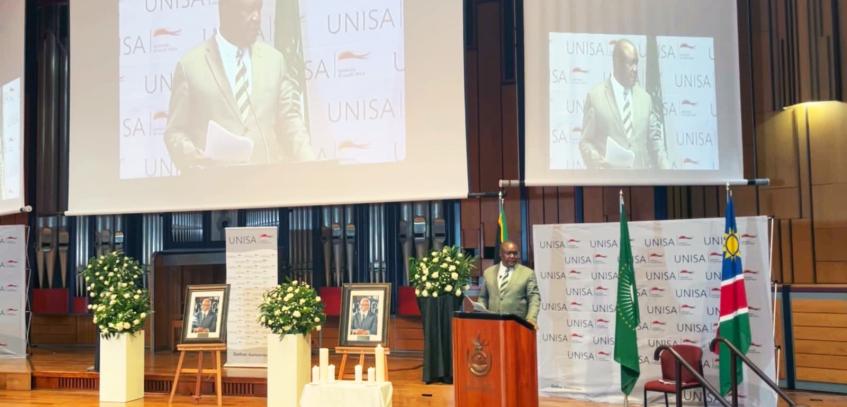 Namibian Founding President Sam Shafiishuna Nujoma at Memorial Service in Pretoria